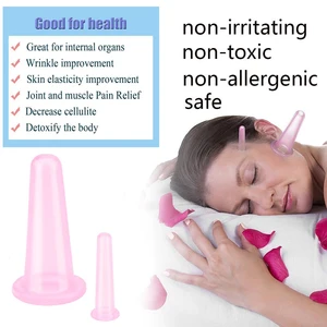 Силиконовая чашка для массажа лица, медицинские банки для терапии тела, чашки для массажа лица, уход за здоровьем, вакуумные банки, антицеллюлитные