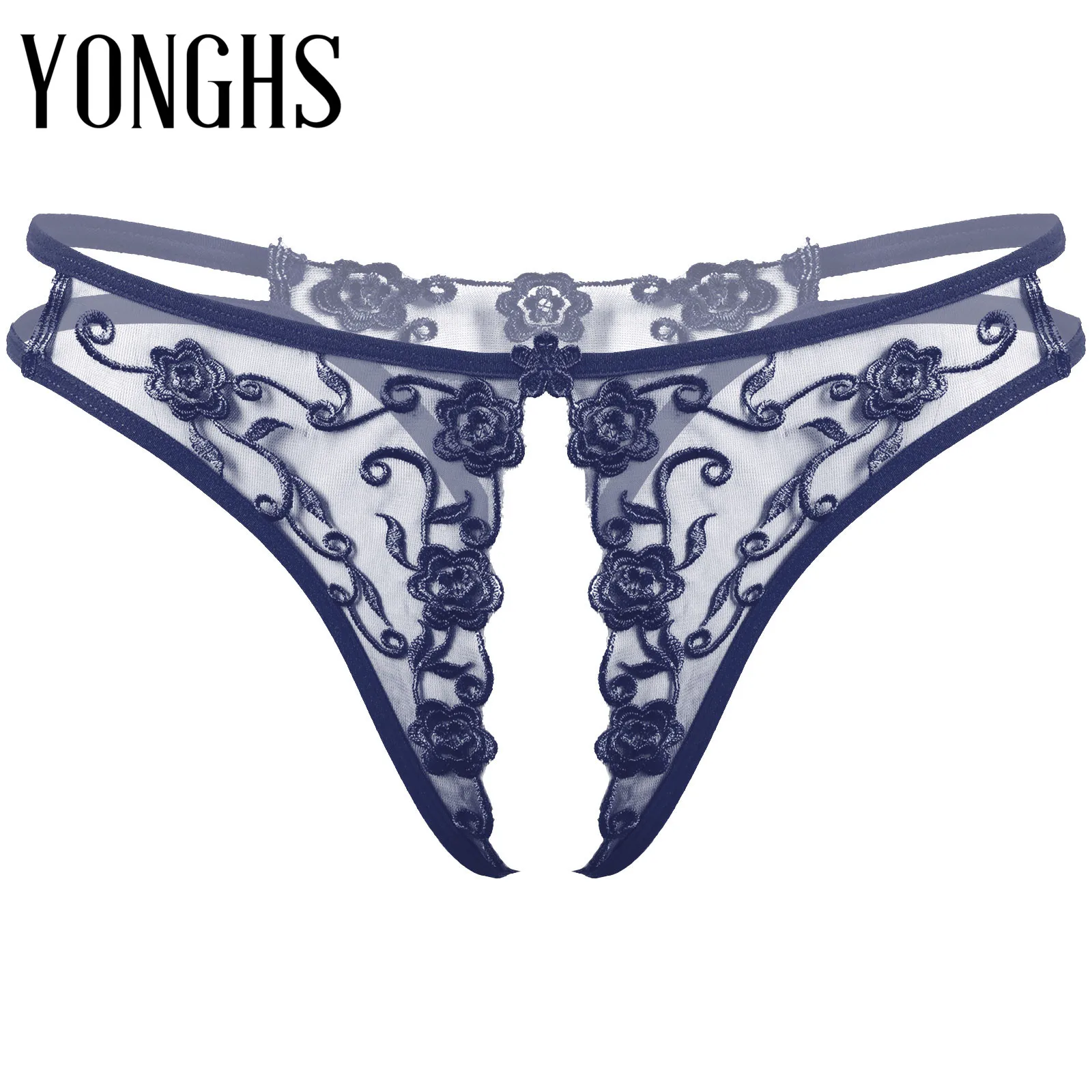 Мужское нижнее белье с цветочной вышивкой стринги трусы прозрачные низкой