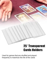 game cards outer sleeves protector 25pcs board gaming trading card plastic collect holder toploader sports card case holder kids