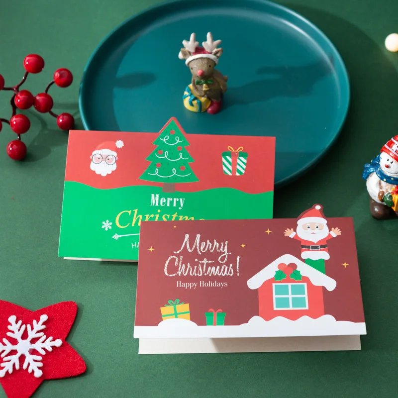 

Merry Christmas Greeting Cards Party Invitations New Year Greeting Card Xmas Postcard Gift for Party Suppilies Navidad 2022