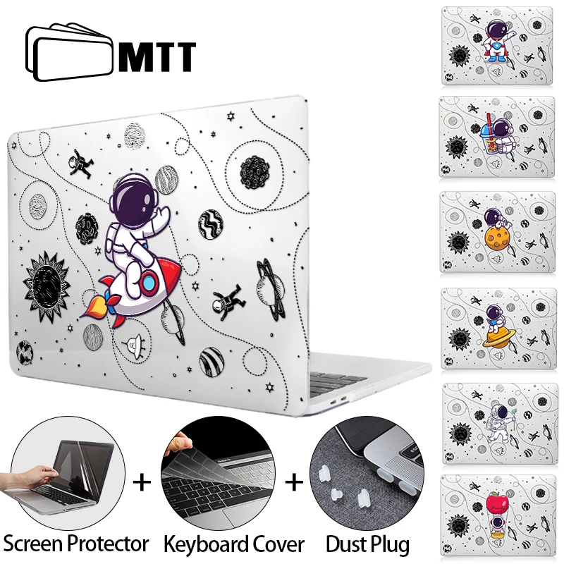 

MTT Space Astronaut Case For Macbook Air 13 M1 2020 Laptop Hard Cover For Macbook Pro 13 15 16 11 12 Funda With Keyboard Cover