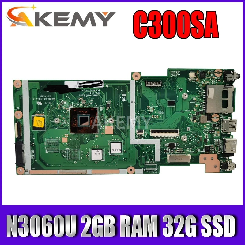 Материнская плата C300SA для ASUS Chromebook C300S Laotop материнская с N3060U 2 Гб ОЗУ 32