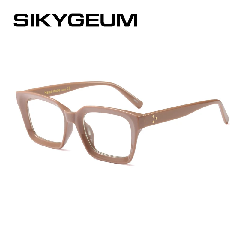 Sikygum брендовые модные квадратные оправы для очков для мужчин и женщин с заклепками, брендовые дизайнерские оптические очки, модные очки для компьютера SM869