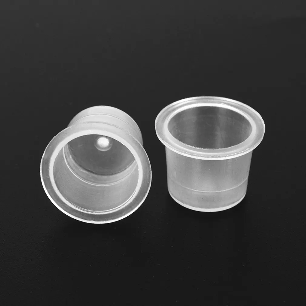 

Disposable Plastic Tattoo Ink Cups White Pigment Cap Cup Tattoo Accessories