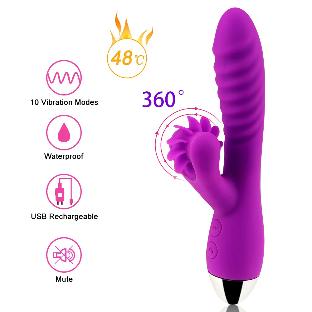 G Spot Отопление оральный Вибратор в виде фаллоимитатора секс язык лизание