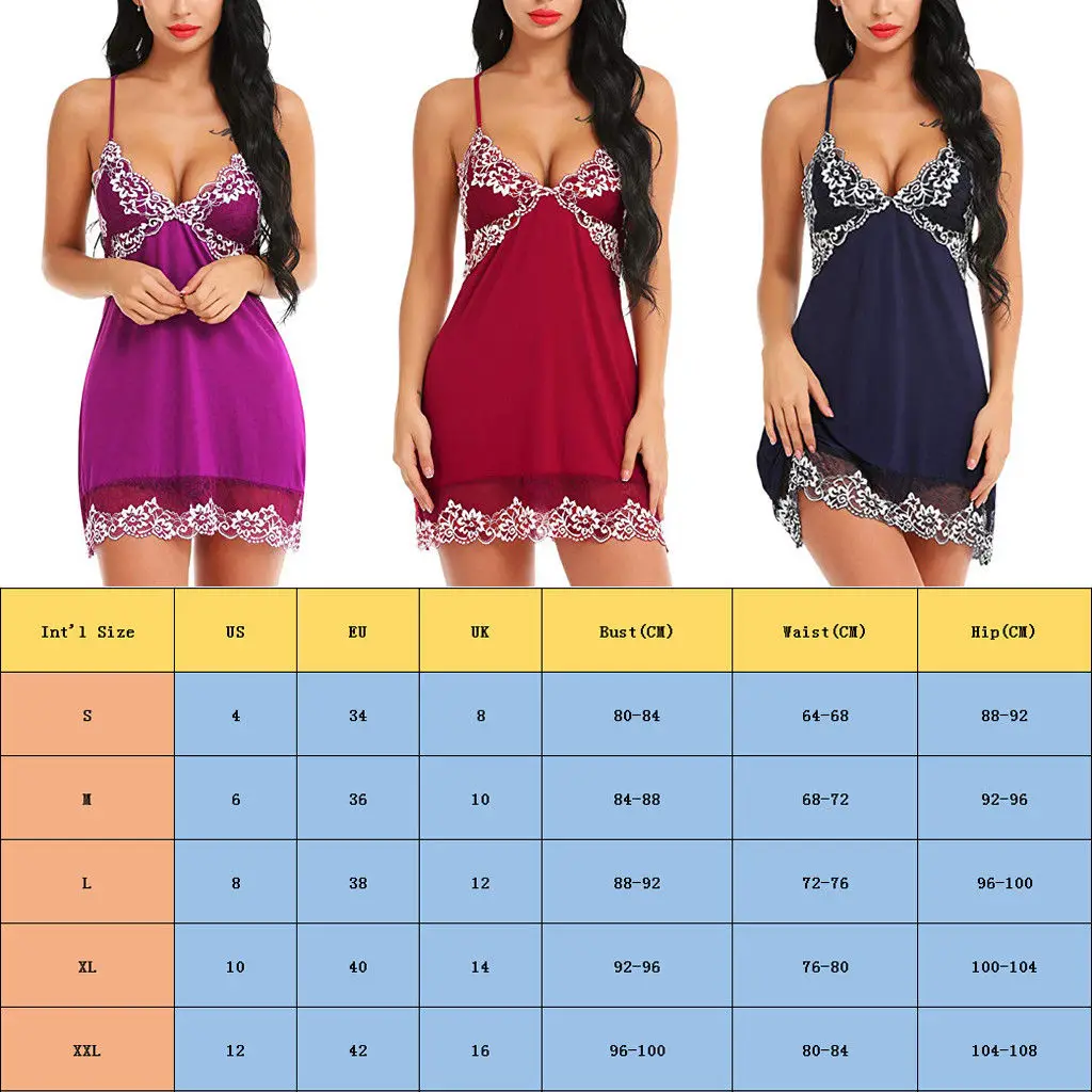 

Erotische Unterwsche Heien Dessous Plus Gre Satin Spitze Intimate Nachtwsche Robe Sexy