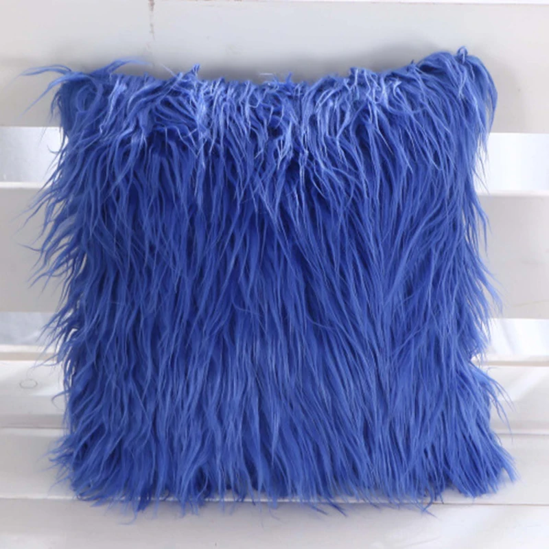Soft Pillow Throw Cover Sofa Cushion Case Pillowcase Long Plush Fluffy Shaggy UK | Дом и сад