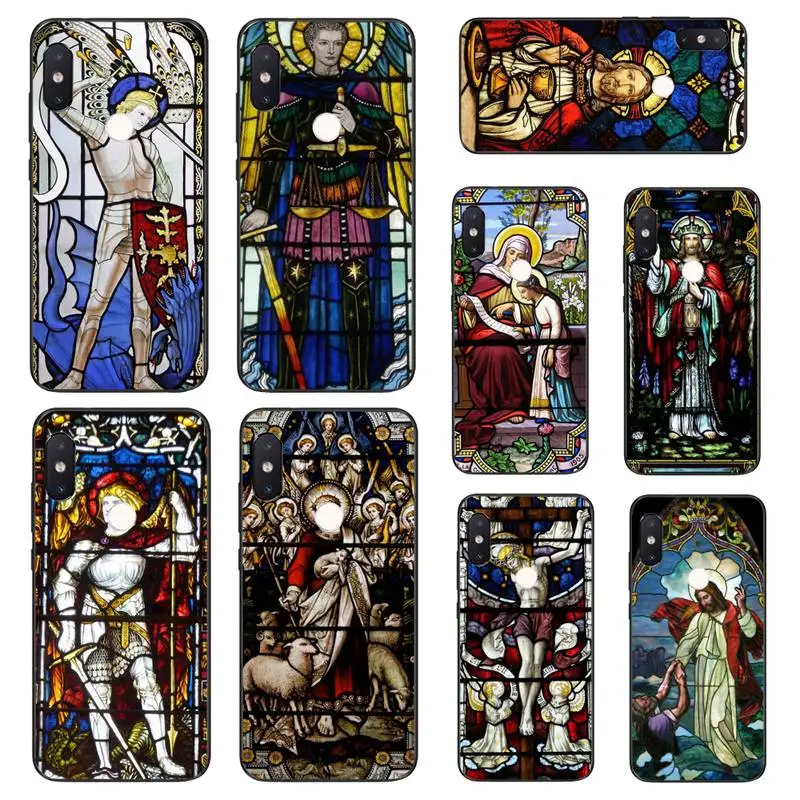 Витражное стекло Babaite с изображением церковного ангела и Иисуса чехол для