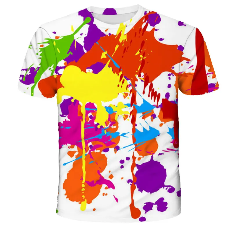 

2021 new summer men's short-sleeved 3d printing graffiti art T-shirt men's T-shirt fashion all-match XXS-6xl