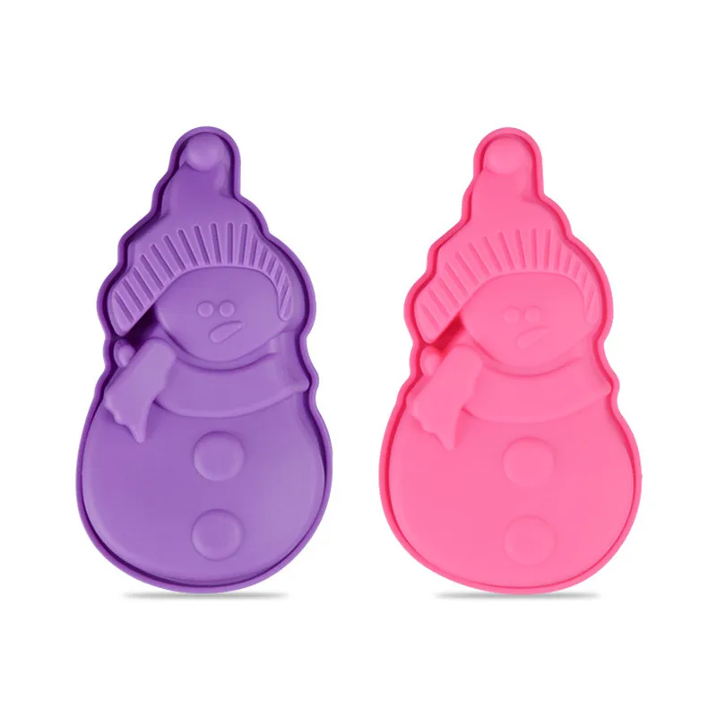 

Small 1 Pc Silicone Christmas Series Snowman Shape Cake Mould Baking Tools
