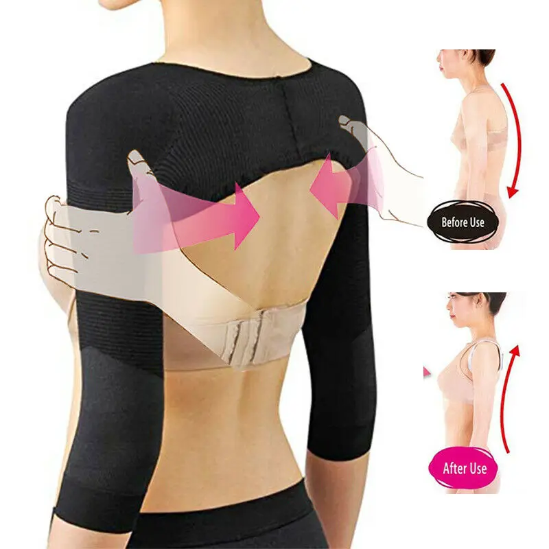 

Women Arm Warmer Shaper Slim Upper Sleeves Compression Posture Corrector Shapewear Firm Tops Broadcloth Cn(origin) Polyester