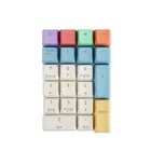Напечатанные Сверху Блестящие 21 клавиша закат Радуга PBT колпачки для MX переключатели нумпад (только колпачок клавиши)