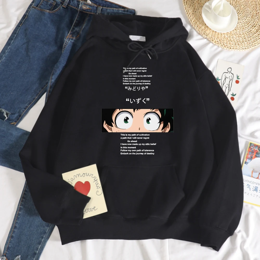 

Anime My Hero Academia Series Printing Hooded Women Fashion Casual Hoodies Autumn Crewneck Hoodie Simple Oversize Man Sportswear