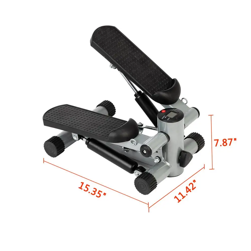 

Aerobic Fitness Step Air Stair Climber Stepper Indoor Exercise Machine Equipment Silver Exercise Fitness Machine