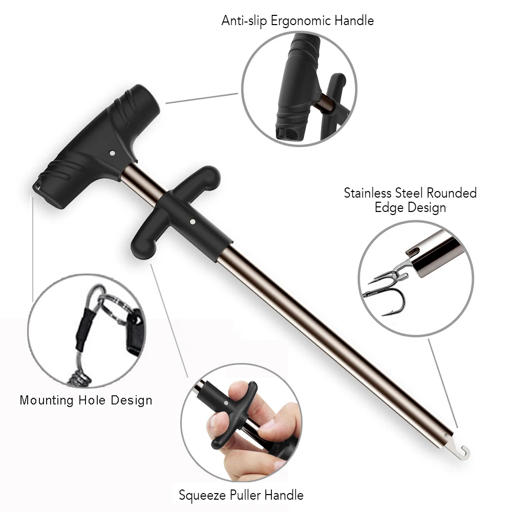 Рыболовный пистолет крюк для удаления приманки алюминиевая трубка деташер