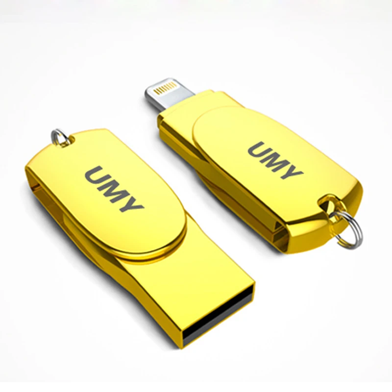 64 Гб Флешка для iPhone 8 Plus X 7 6 6s 5 SE 128 ГБ флеш накопитель USB 32 16 u диск золотой цвет|USB