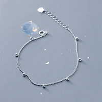 100 real 925 sterling silver ball beads chain bracelets simple bracelet for women girls fin jewelry