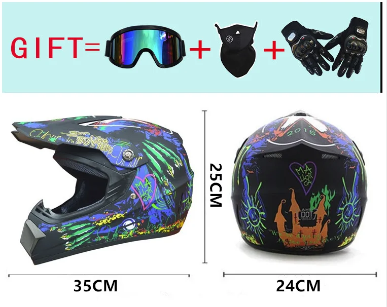 Мотоциклетный крест для мотоциклетного шлема MTB DH внедорожный мотоциклетный гоночный шлем с очками перчатки маска