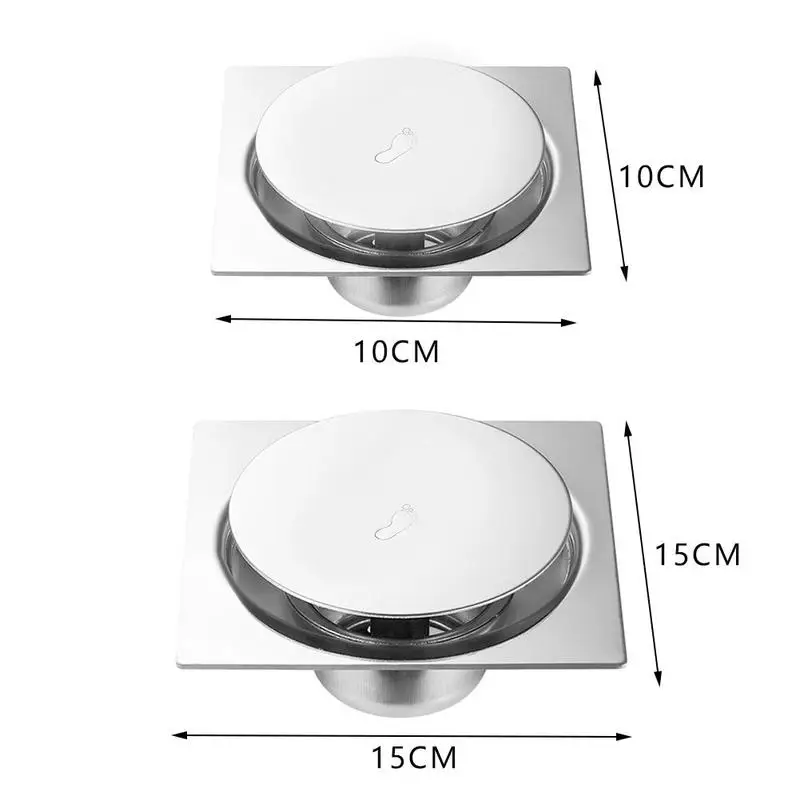 

Press-type floor drain pedal type floor drain mounted square shower drain bathroom cover E4G2