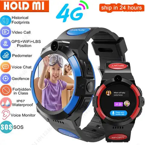 4G Детские Смарт-часы GPS WiFi телефон детские часы Видеозвонок трекер местоположение SOS звонок Назад монитор Детские Смарт-часы Android Ios