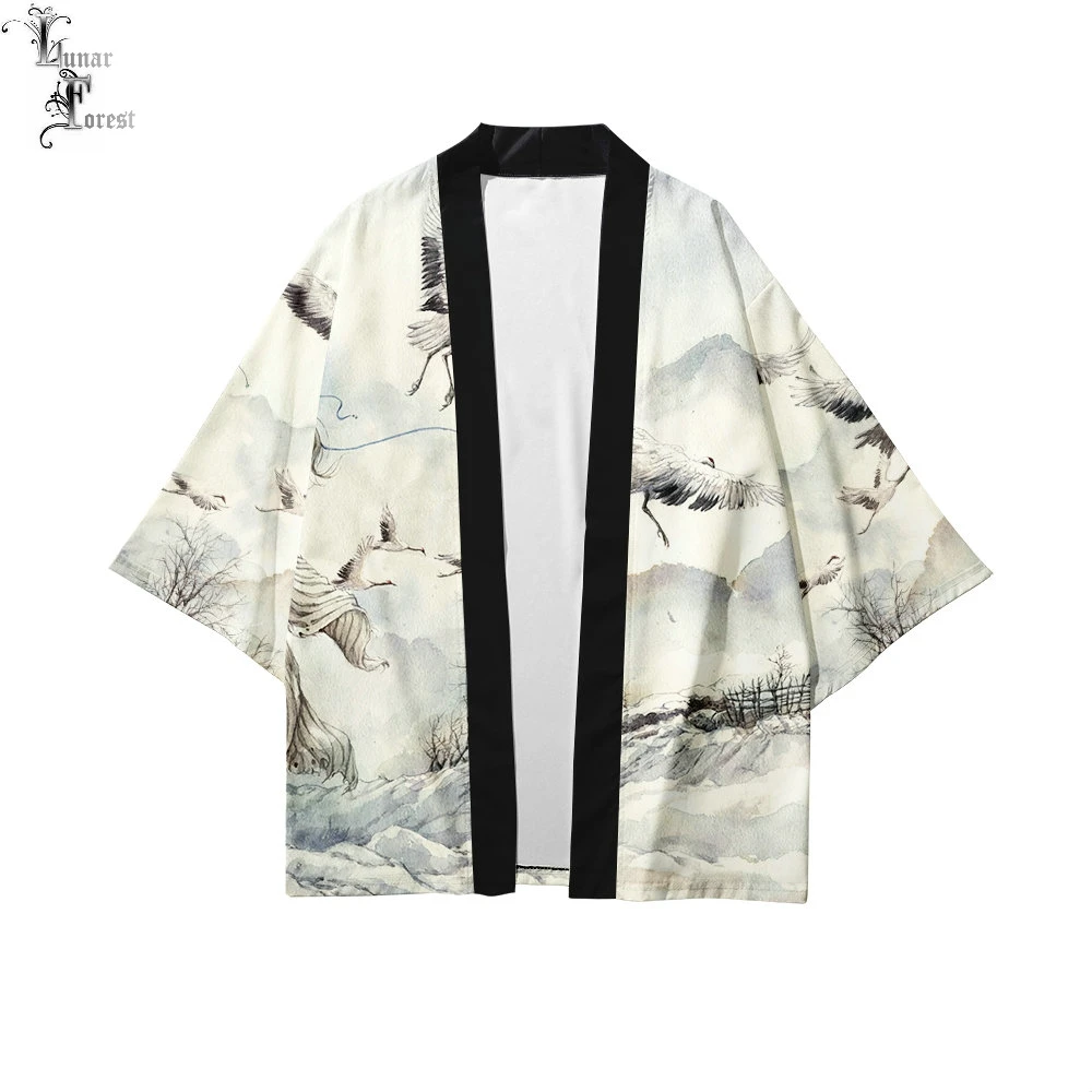 Японское кимоно юката Haori 3D печать Косплей женщин/мужчин мода лето Повседневная крутая короткий рукав