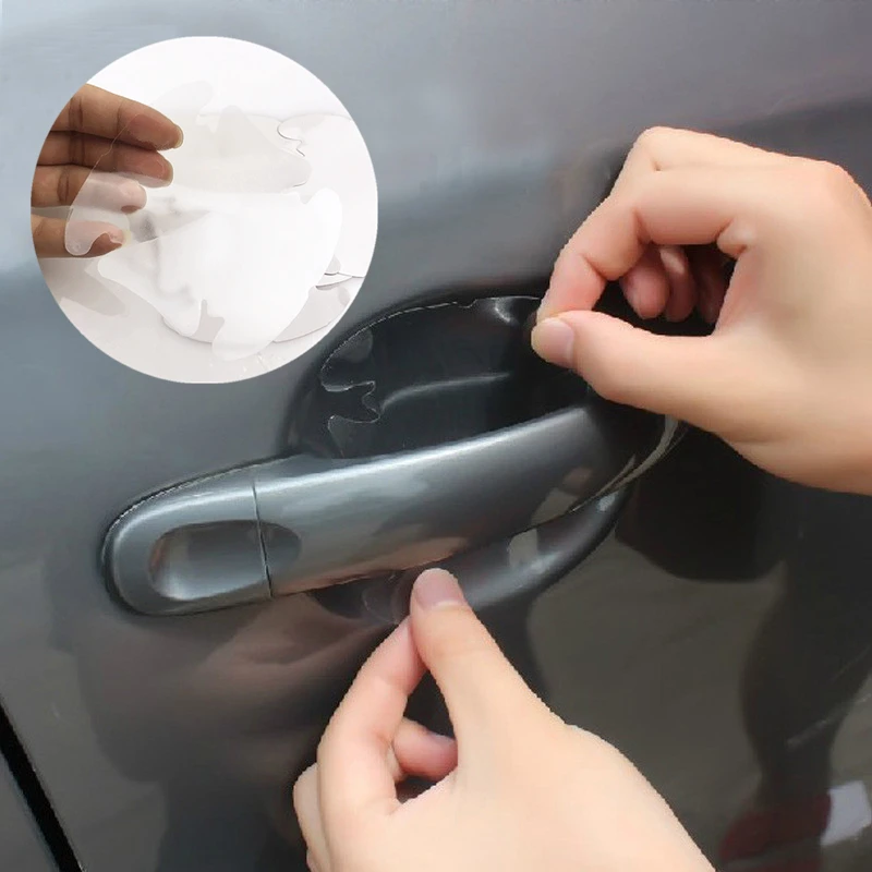 4 шт. упак. защитная пленка на запястье для боковой двери автомобиля Виниловая