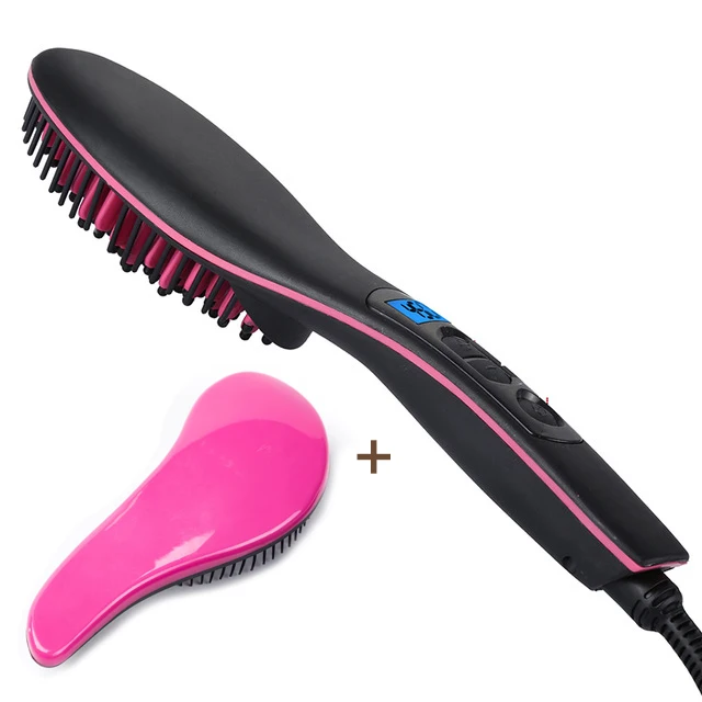 Straight and comb Выпрямители Электрический Выпрямитель для волос щетка для укладки выпрямитель для волос Расческа Уход за волосами автомобильный массажер просто быстрый волос - Цвет: Straight and comb