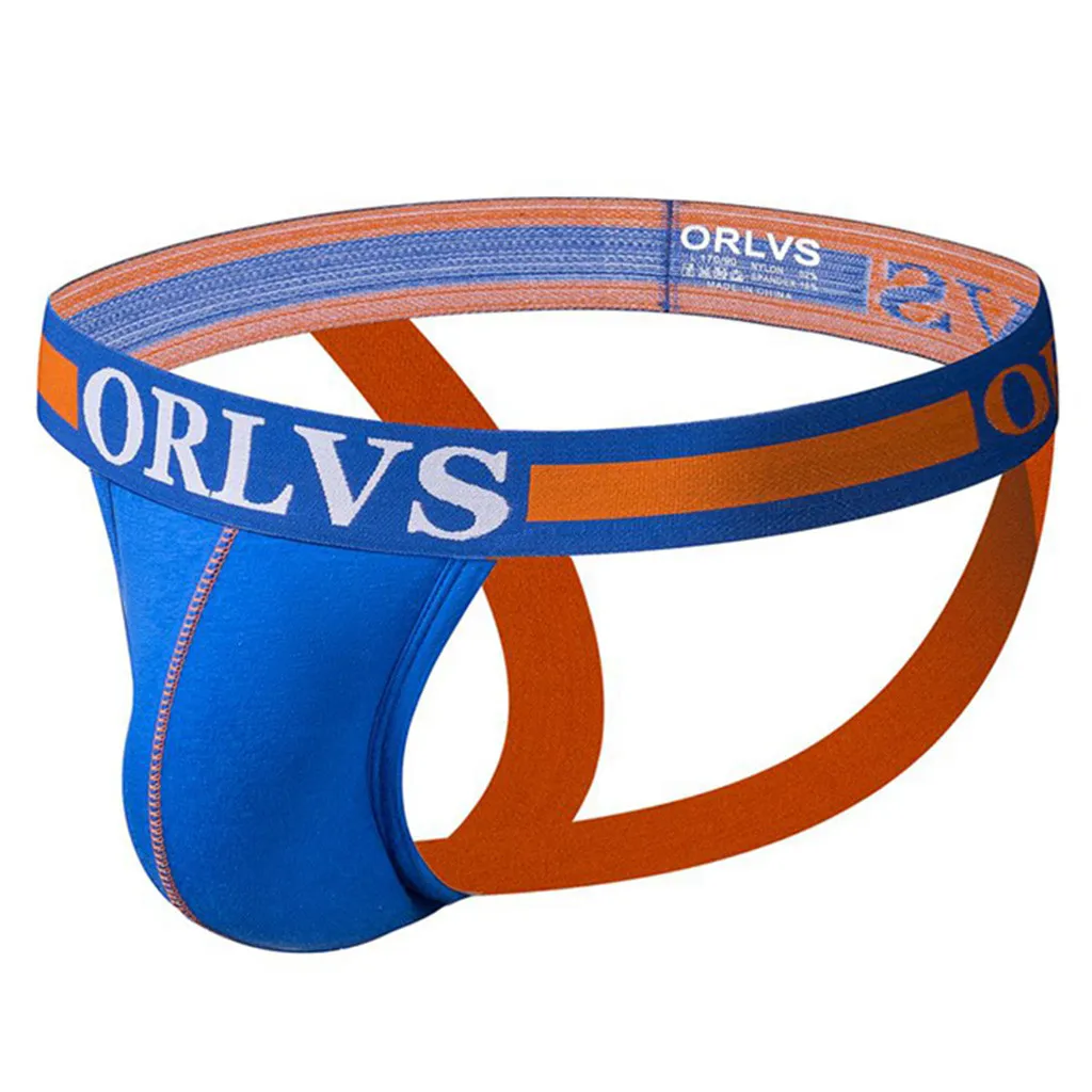 

Orlvs Men's Panties Solid Stretch Thong Breathable Jockstrap Sexy Underwear Sissy Mens Hollow Sexy Lingerie Fashion Underpants
