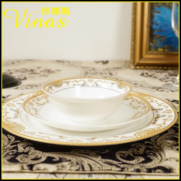 Посуда Phnom Penh Геометрическая керамическое обеденное блюдо фарфоровая десертная