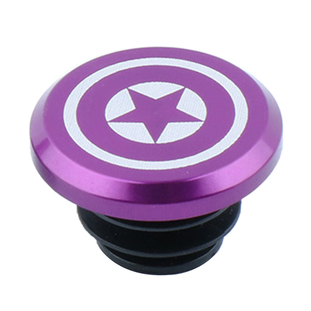 Purple B 18.8mm 1 шт., наконечник для руля велосипеда из сплава, заглушки для велосипеда, наконечник для велосипеда, MTB, горный велосипед, запчасти для велосипеда - Цвет: Purple B 18.8mm