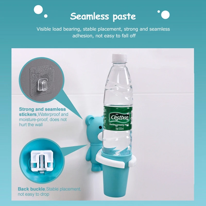 Cute Animal Child Kid Toothbrush Set with Rinse Cup and Holder Bathroom Accessories Toothpaste Shelf Gift | Дом и сад
