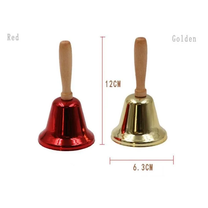 

Christmas Hand Bell Metal Xmas New Year Santa Claus Celebrat Cal Decoration Party Rattle Service Supplies Restaurant Bell l W6G2
