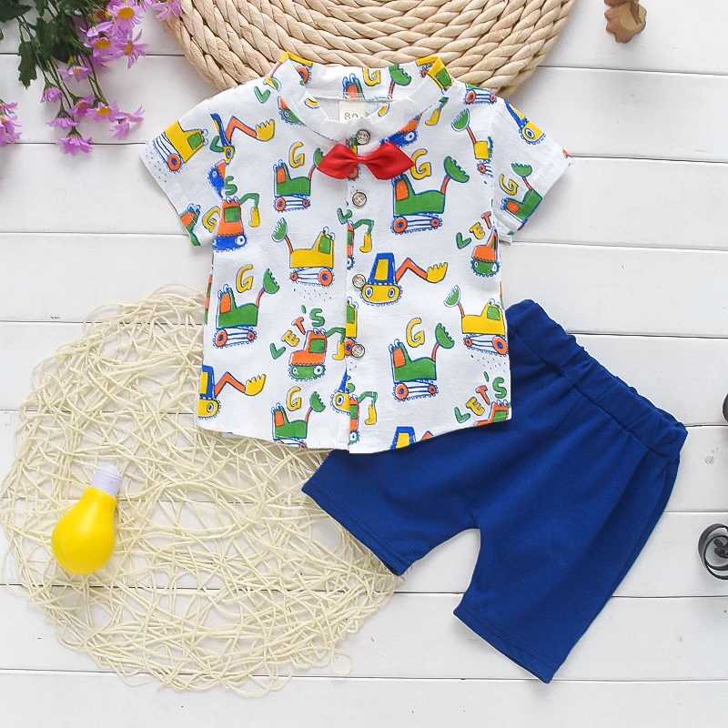 Детский комплект одежды для мальчиков в джентльменском стиле Новый летний