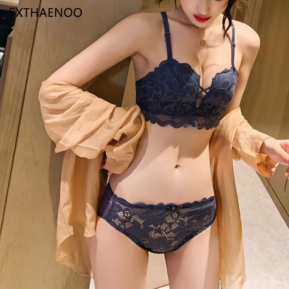Сексуальное кружевное нижнее белье SXTHAENOO тонкий бюстгальтер с открытыми