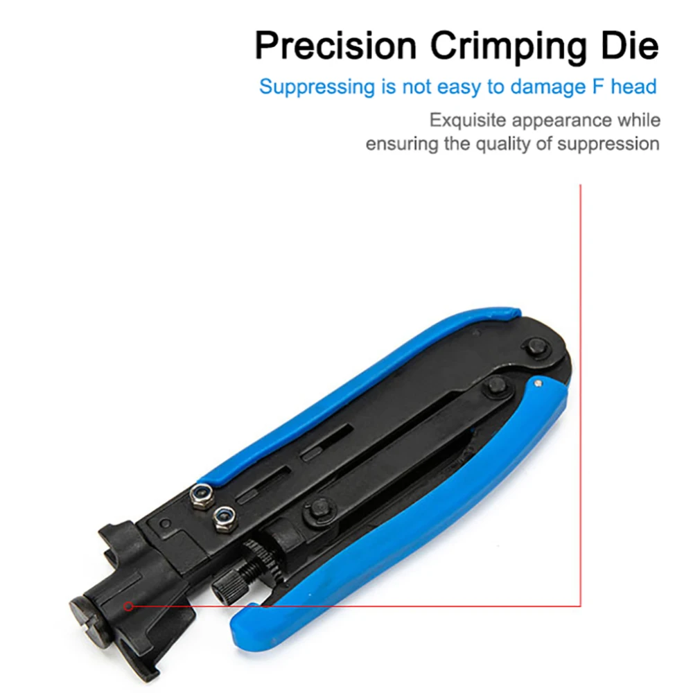 

MultifunctionalCable Stripping Crimping Pliers Crimper Stripper With F-Type Compression Connectors Coaxial Cable Crimper