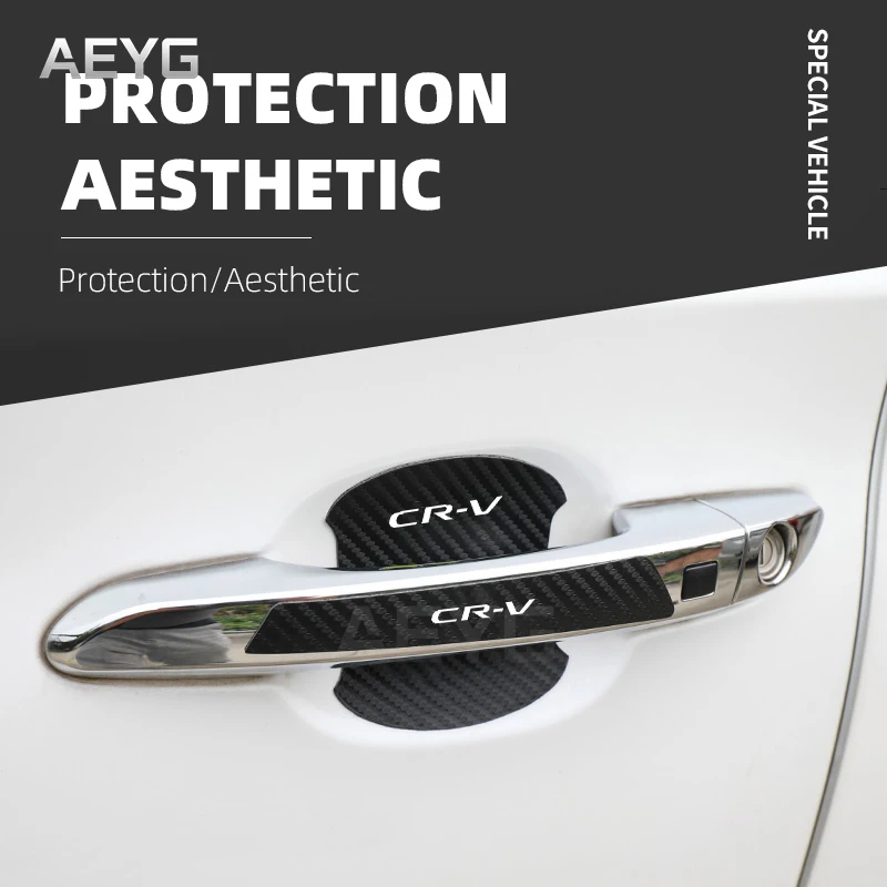 Наклейки из углеродного волокна на дверную ручку автомобиля пленка для Honda CRV CR-V