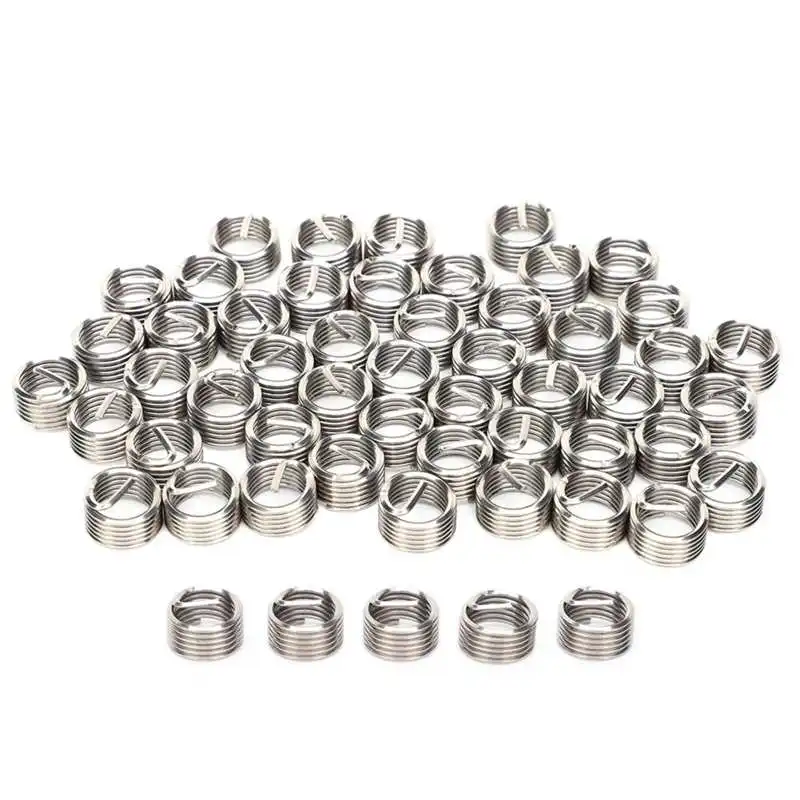 50Pcs M10x1.25x1D/1.5D/2D/2.5D/3D Stainless Steel Threaded Insert Thread Recovery Wire Screw Bushing Helicoil Repair Kit | Обустройство