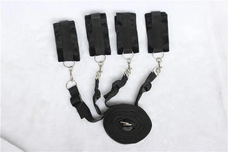 Секс игрушки для женщин мужчин постель Связывание Наручники и манжеты на