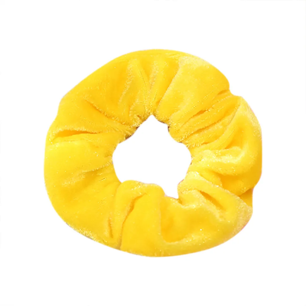 K 1 шт. Velluto Scrunchies Fasce Accessori Per Capelli Donne Ragazze Capelli Elastici Cravatta In Gomma anello corda per cape - Цвет: K