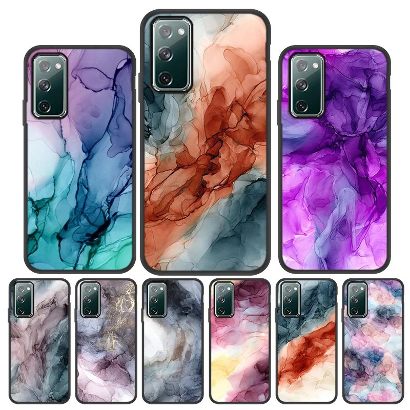 

Marble Painted Case For Samsung S20 FE Cases Silicon Fundas Samsung S21 Ultra S10 Plus S8 S9 S10e Xcover 5 Lite S 21 20 10 Cover