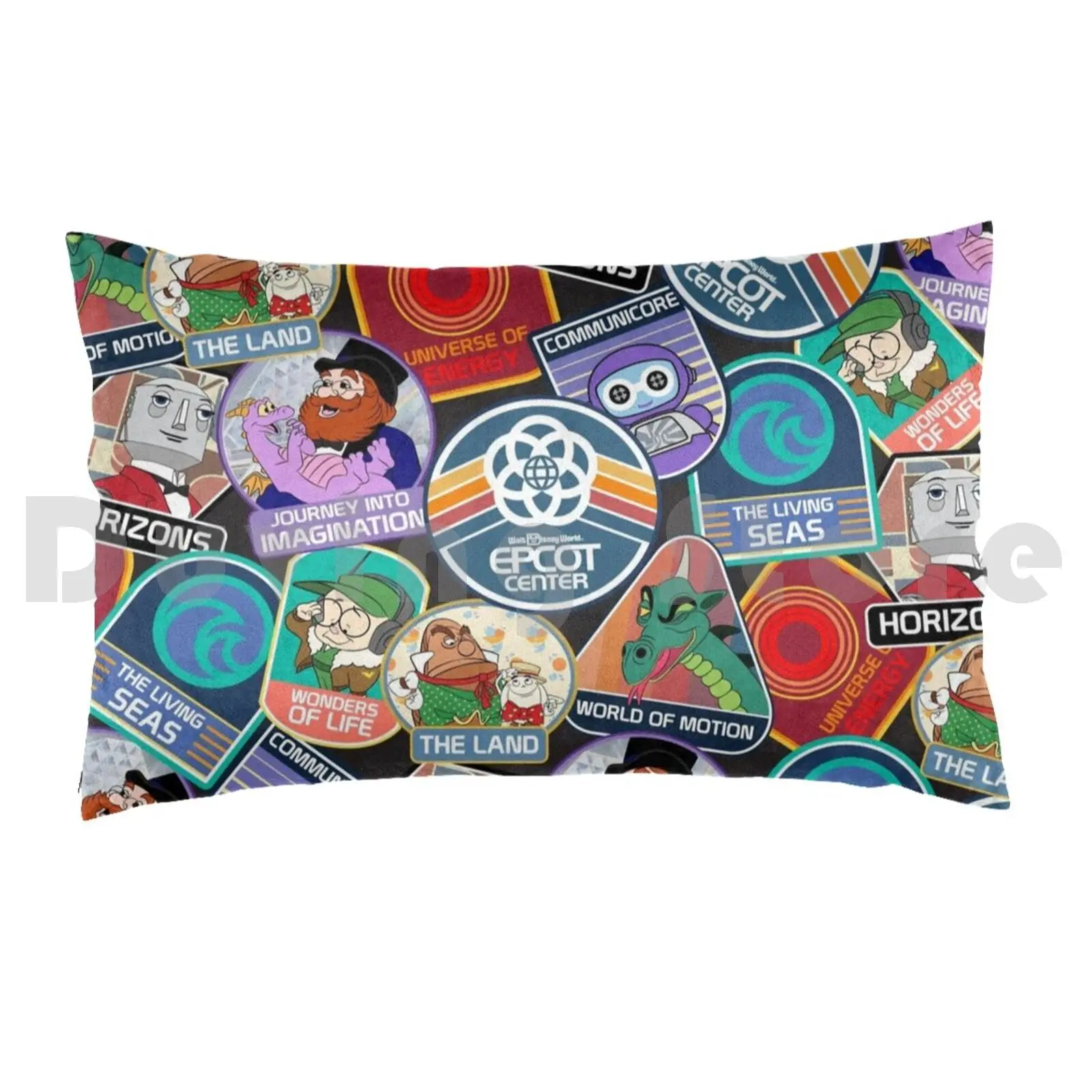 Центр BadgesPillow чехол Figment Horizon Cranium Command Buzzy World Of Motion Journey in