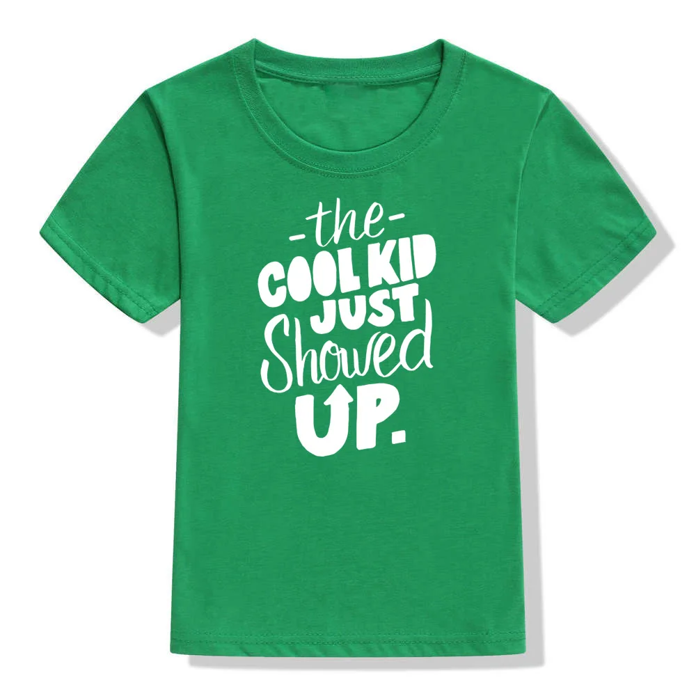 Camiseta con estampado de letras para ni&ntilde;os y ni&ntilde;as, ropa de manga corta, a la moda, de verano-4