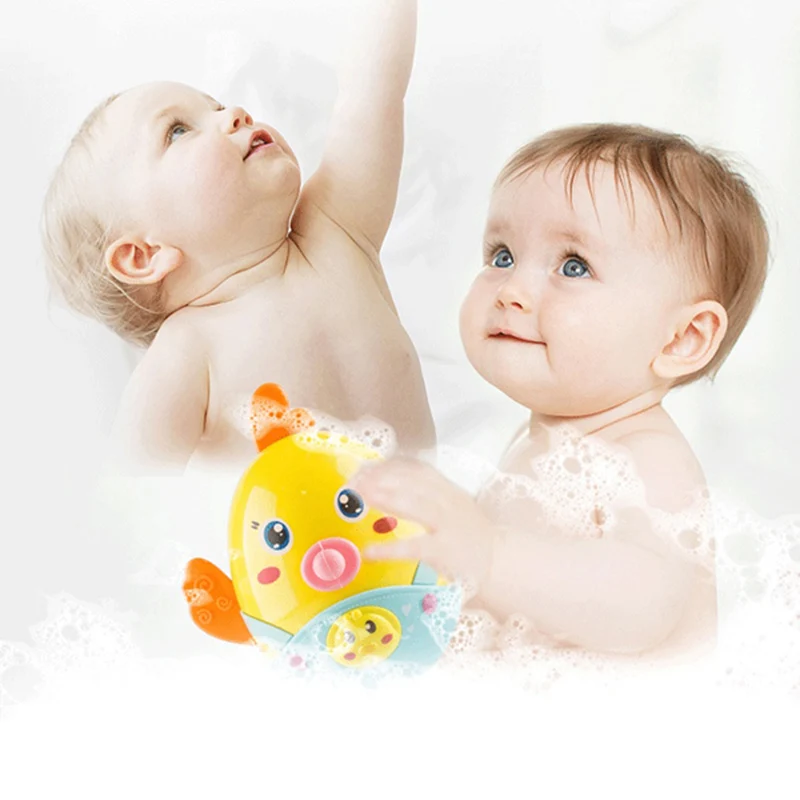 

Tumbler Chick Amphibious Teether Toy with Built-in Bell Baby Rattle Multifunction Toddlers Toy BM88