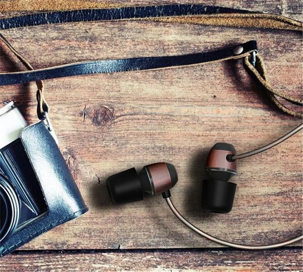 original vjjb k4 k4s wooden bass in ear ebony earphone bass diy magic sound headset for phone ios android mp3 free global shipping