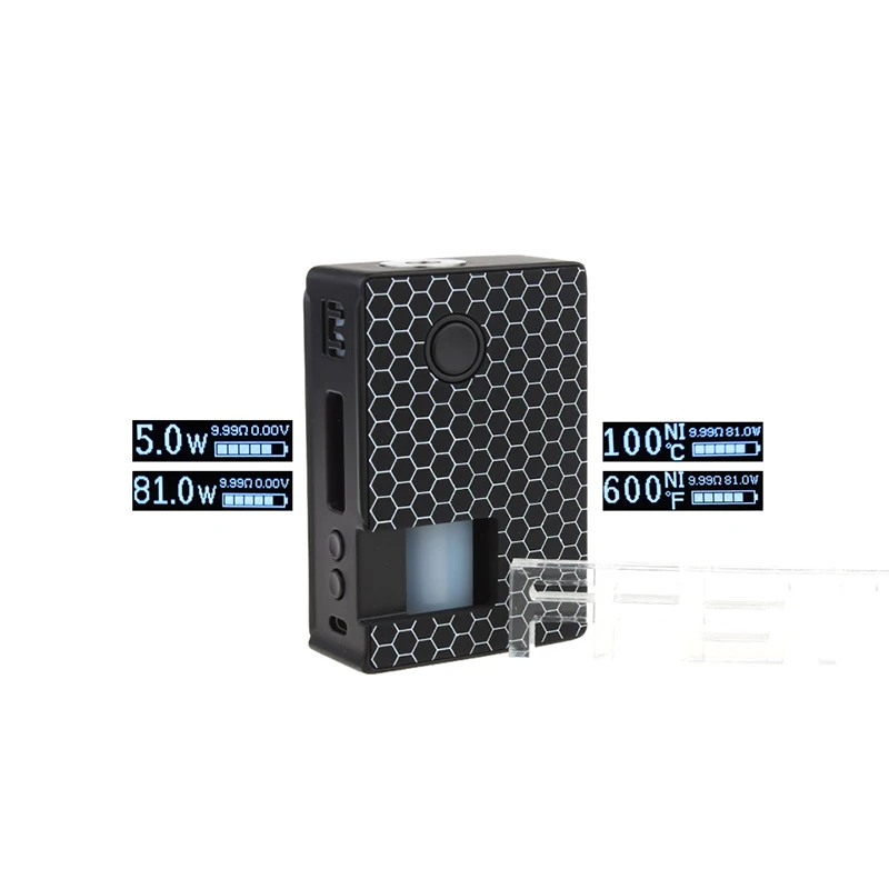 Original Blitz Vigor 81W Squonk TC Box MOD with 0.91 Inch OLED Screen cigarette fit 510 thread Vaporizer Tank vs Aegis X |