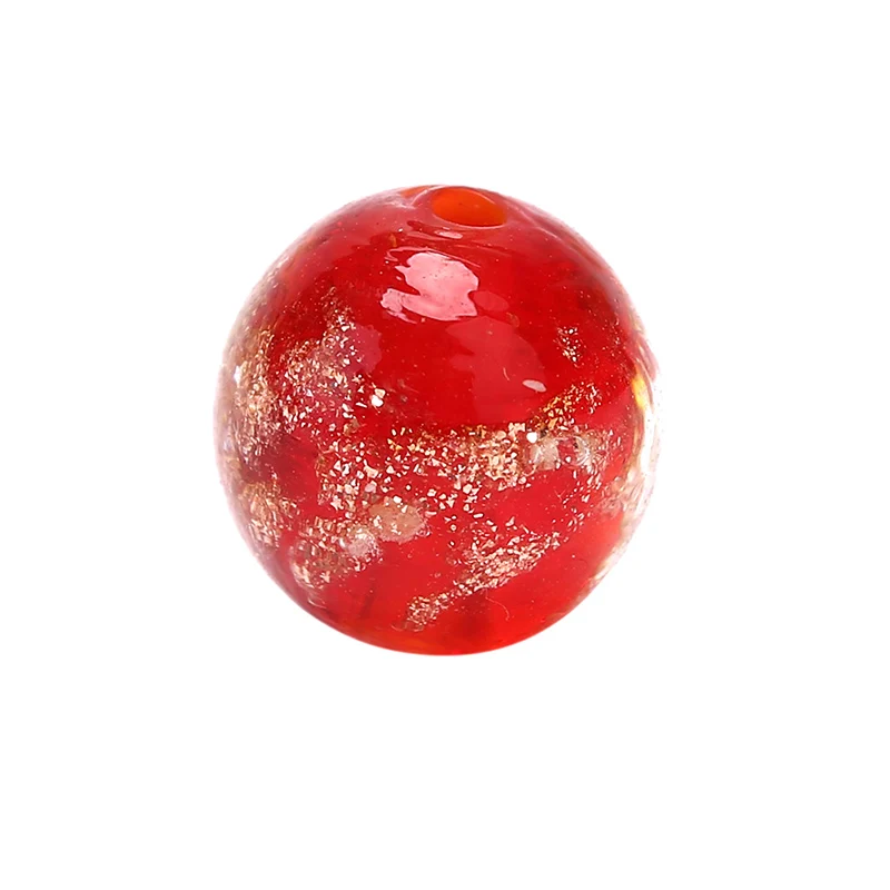 

10Pcs /set 10mm Multicolor Glass Loose Bead With Shinning Sand Handmade Crystal Craft DIY Jewelry Making
