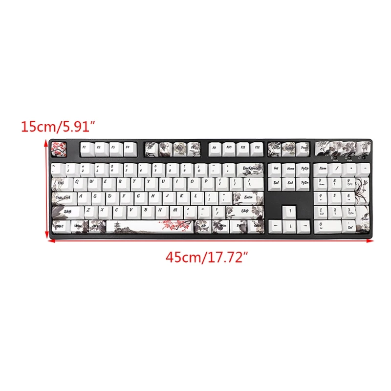

77JC 108 клавиш/комплект персональная непрозрачная чернильная раскраска вишневого профиля клавиатура с сублимационной клавиатурой для механ...