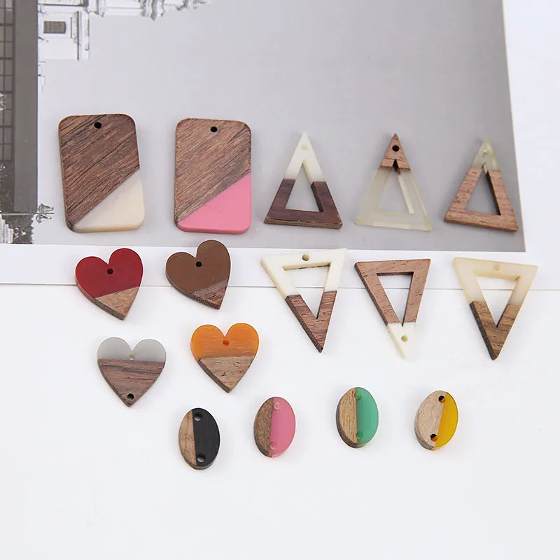 6 шт. новые модные геометрические серьги треугольные в форме сердца овальная