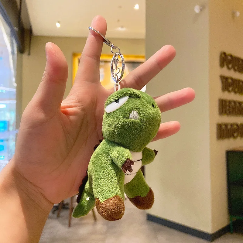 

Ctue Dinosaur Plush Keychain For Bags Backpacks Natural Keyfobs Ornaments Phone Car Accessories Boy Girl Gift Soft Anime Stuffed