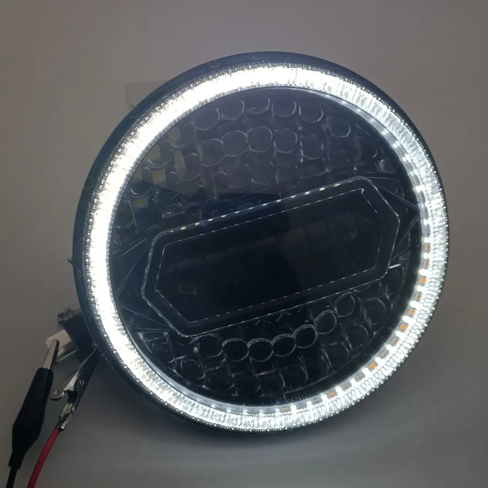 Для Jeep Wrangler фары для автомобиля 7 дюймов светодиодные с Белый DRL желтый сигнал